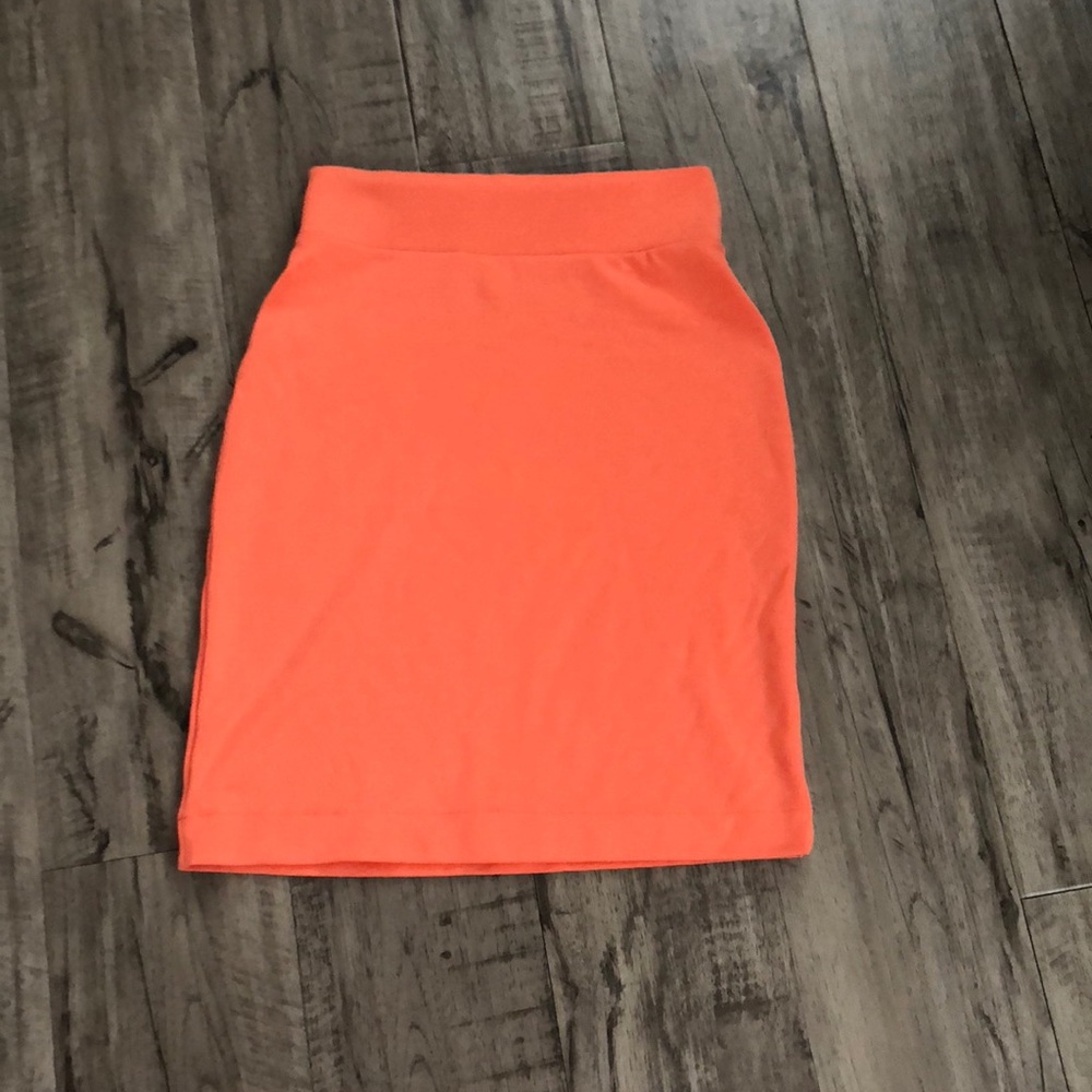 Orange Pencil Skirt